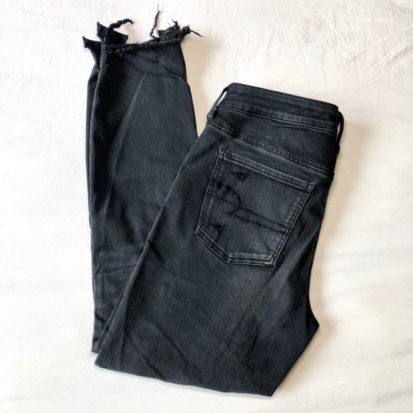 American Eagle Outfitters Denim - AMERICAN EAGLE distressed jeans high rise jeggings